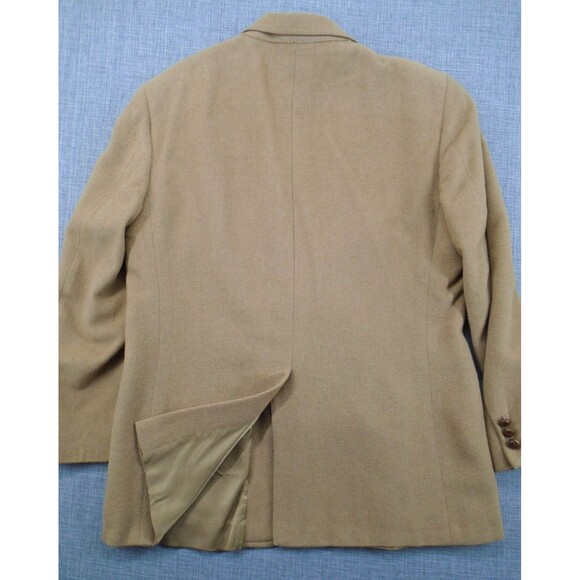 Vintage Nordstrom Blazer Camel Hair Men's Jacket Beige VTG Sport Coat 42" Chest - Picture 16 of 16
